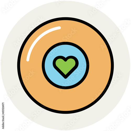 Premium flat rounded icon of music 