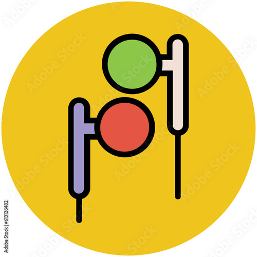 Premium flat rounded icon of music 