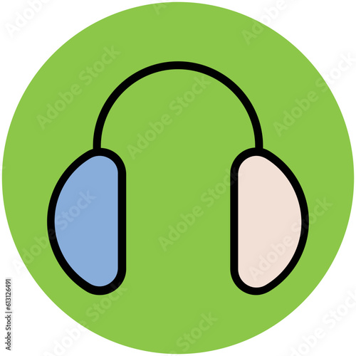 Premium flat rounded icon of music 