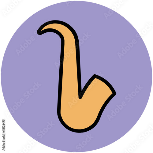 Premium flat rounded icon of music 