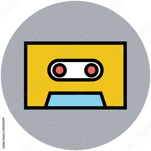 Premium flat rounded icon of music 