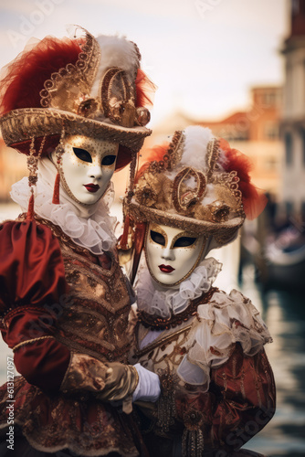 Venetian carnival. Generative AI