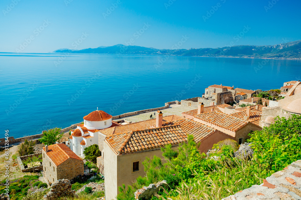 Monemvasia fortified town in Greece	