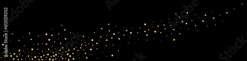 Yellow Circle Holiday Vector Black Panoramic