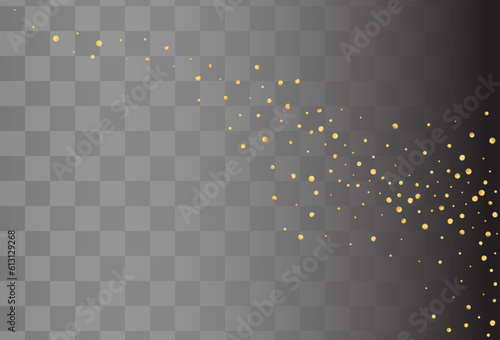 Golden Shine Happy Vector Transparent Background.