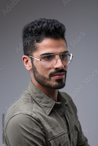 Fit Middle Eastern man, serious, three-quarter portrait © Giulio_Fornasar