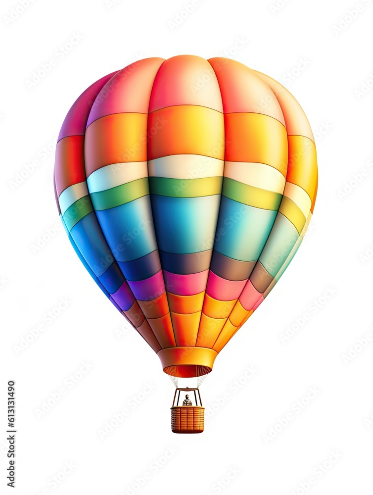 Hot air balloon, isolated against background created with Generative A technology Hot air balloon, isolated against background created with Generative A technology