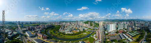 Panoramic of Taipei city skyline in Taiwan