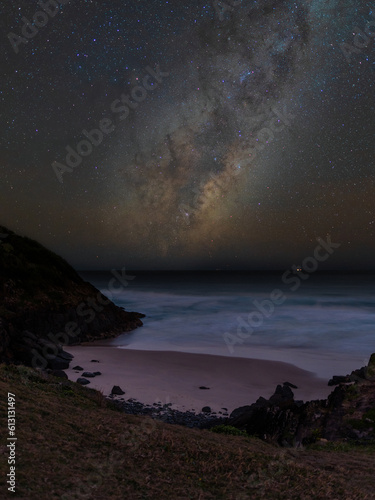 Milky way galaxy over the beach at night. © AlexandraDaryl