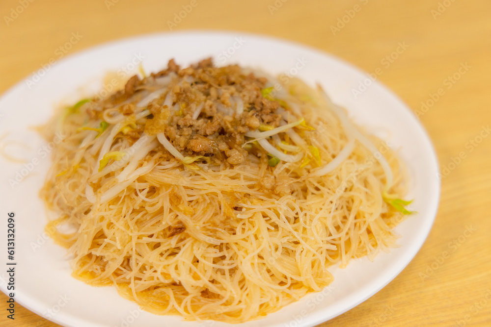 Taiwan local food stir fry rice vermicelli