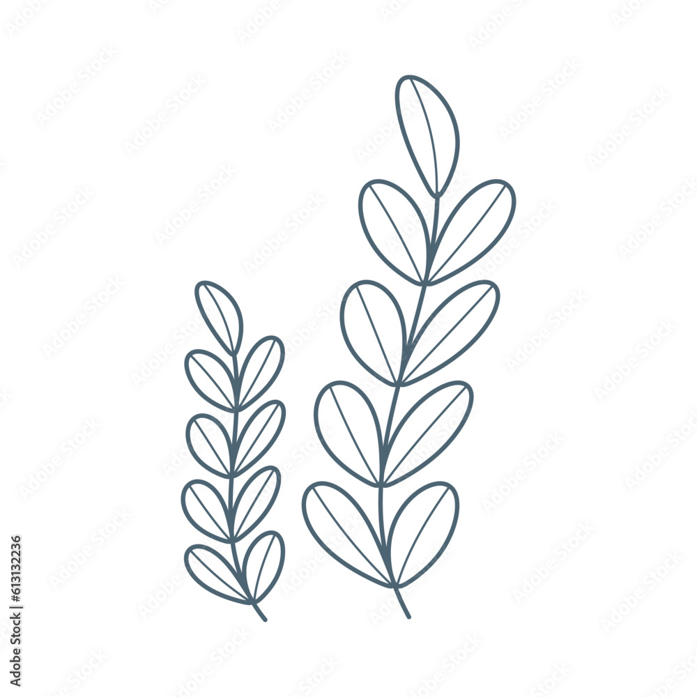 Seaweed, underwater plant in flat cartoon style. Seaweed, underwater plant in flat cartoon style.