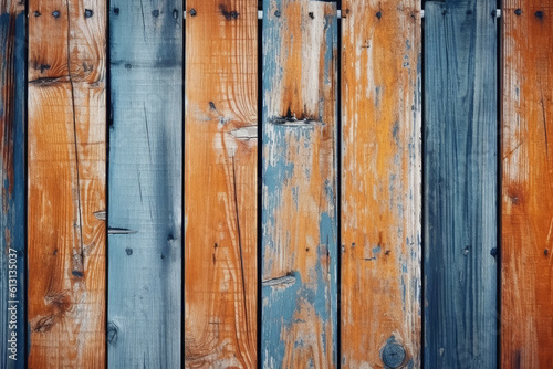 background of wood texture with wooden planks in fence. generative ai