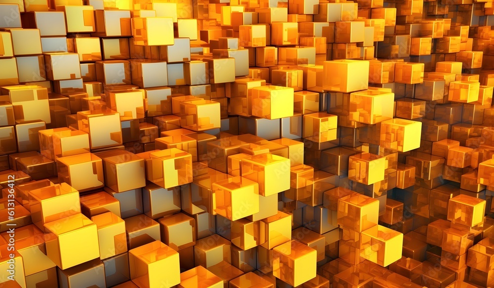 abstract gold background with cubes abstract gold background with cubes