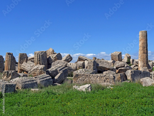 Remaining rubble of Temple G and Temple E, Selinunte, Sicily, Italy