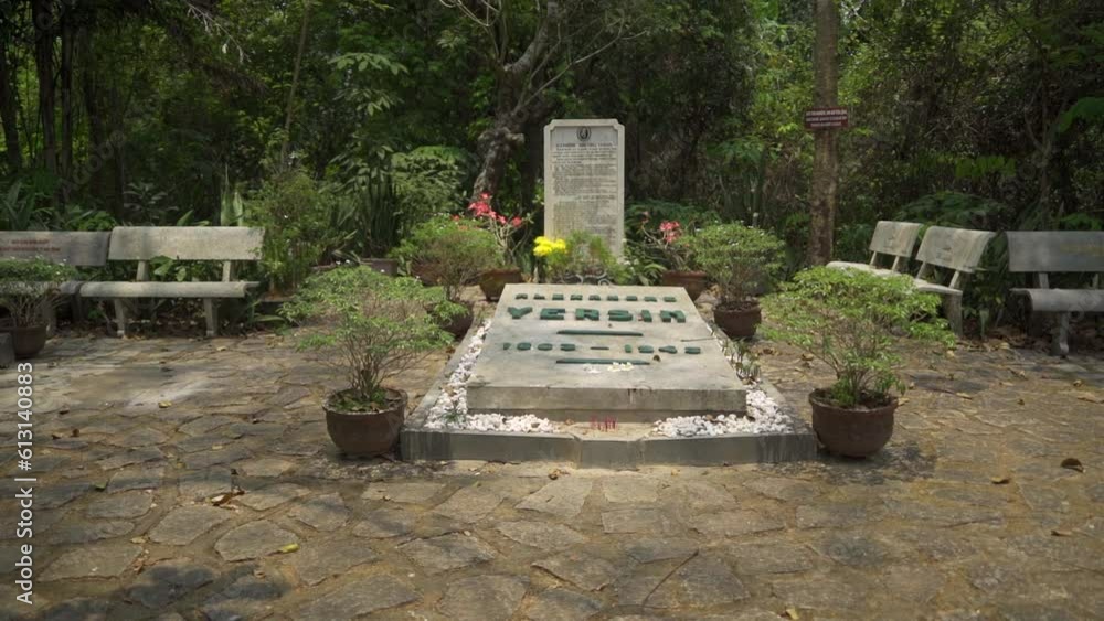 A historical monument. The grave of Alexander Yersen in Vietnam is located near Nha Trang. Alexander Yersin can be attributed to the national hero of Vietnam. A historical monument. The grave of Alexander Yersen in Vietnam is located near Nha Trang. Alexander Yersin can be attributed to the national hero of Vietnam.