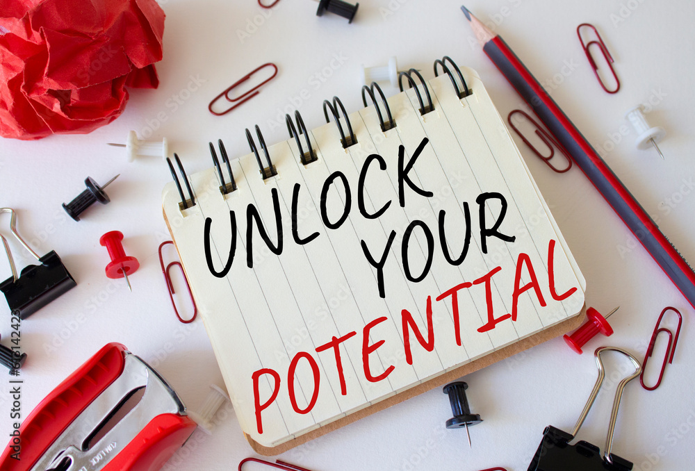 Unlock your Potential symbol. Concept words Unlock your Potential on