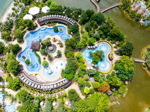 Characteristic buildings of Haihua Island Sea Paradise, Zhanzhou, Hainan, China