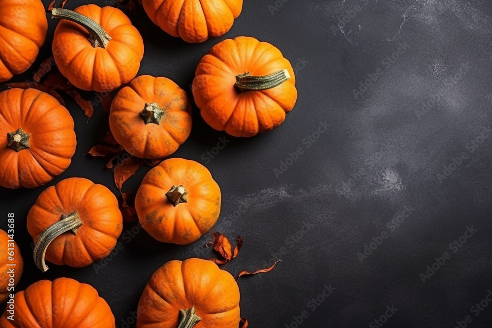 Generative AI of Halloween pumpkin background. Generative AI of Halloween pumpkin background.