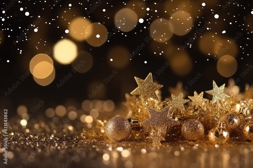 Generative Ai of beautiful Christmas background with glitter. Generative Ai of beautiful Christmas background with glitter.
