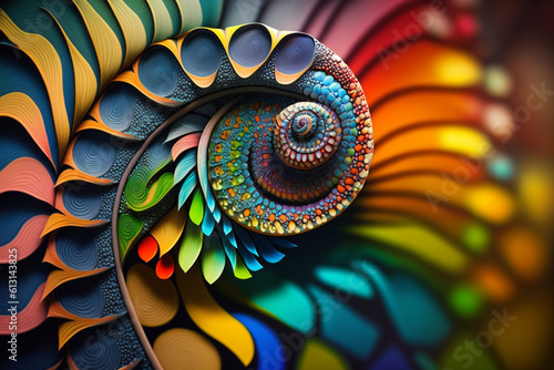 Generative Ai of colorful swirls 