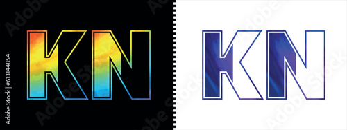 Unique KN letter logo Icon vector template. Premium stylish alphabet logo design for corporate business