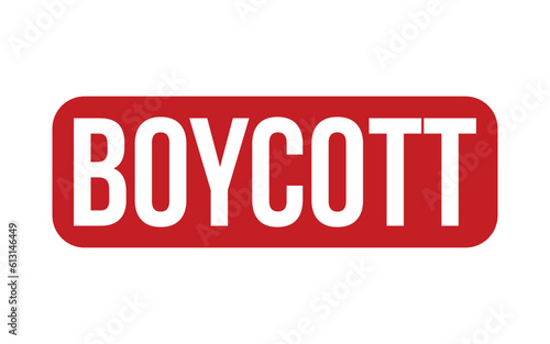 Rubber Boycott Stamp Seal Vector