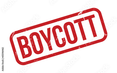 Rubber Boycott Stamp Seal Vector