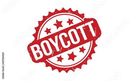 Boycott rubber grunge stamp seal vector