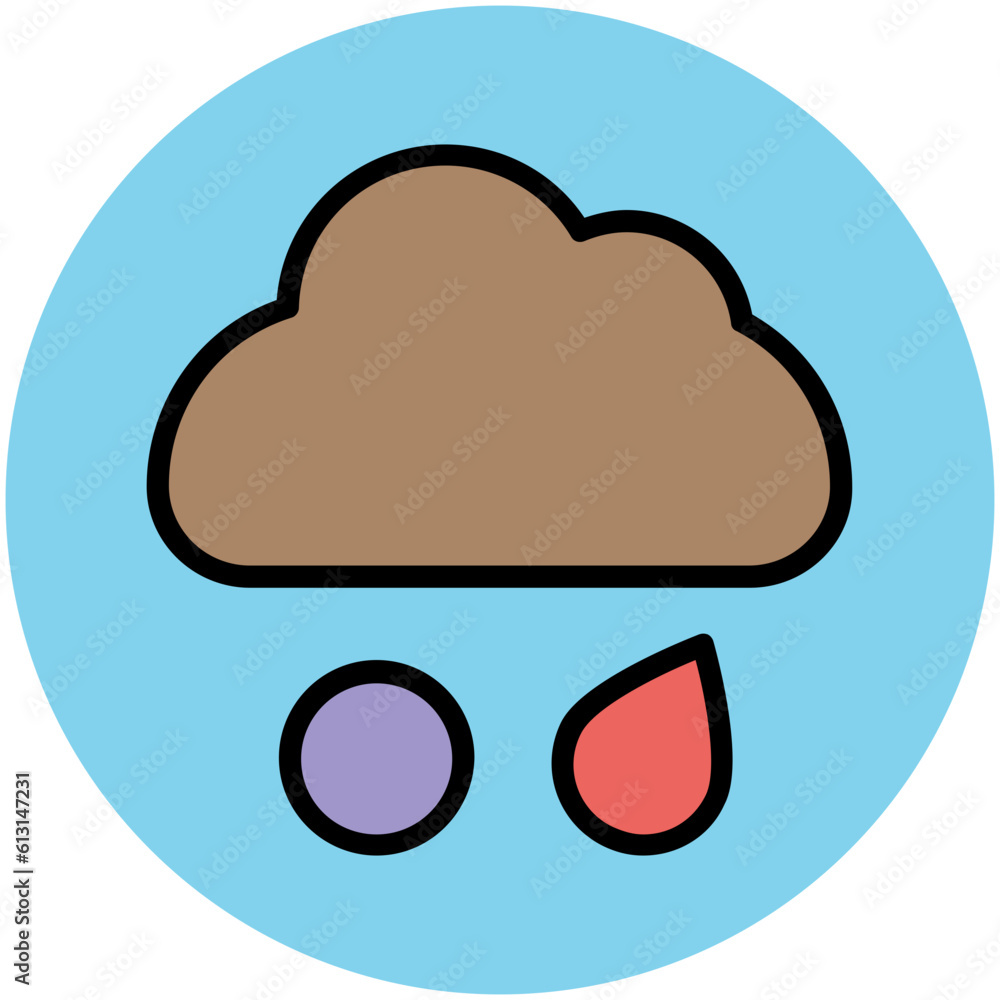 An eye catchy flat icon of partly cloudy An eye catchy flat icon of partly cloudy
