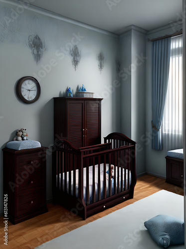 Fototapeta Realistic Harry Potterthemed baby boy room design.
