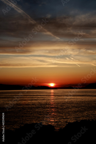 sunset over the sea © Peter