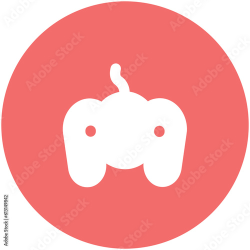 Icon of gamepad in flat design 