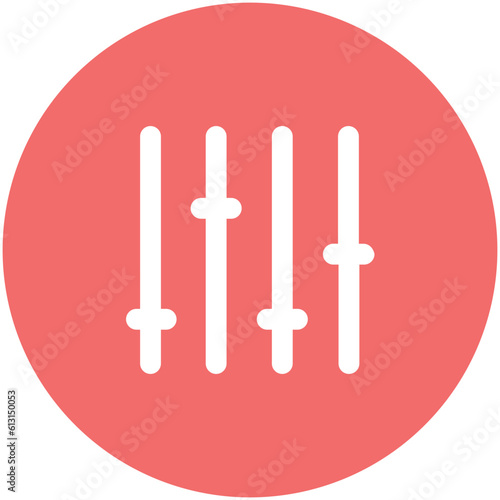 Flat icon of volume adjuster 