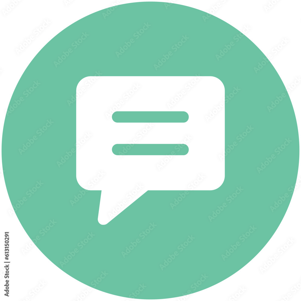 Concept of chat, chat bubble flat rounded icon Concept of chat, chat bubble flat rounded icon
