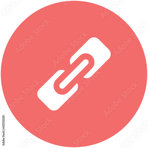Link building flat icon of linkage 
