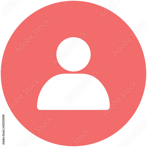 Flat rounded icon of text sheet 