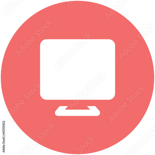 Flat rounded icon of text sheet 