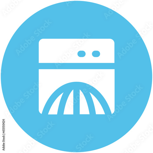 Flat rounded icon of text sheet 