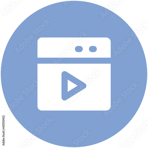 Flat rounded icon of text sheet 