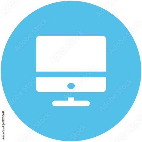 Flat rounded icon of text sheet 