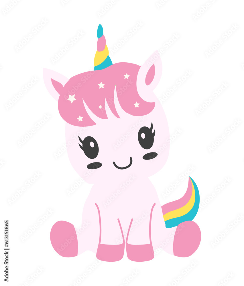 Fototapeta premium Baby Unicorn Vector, Elements and Symbol 