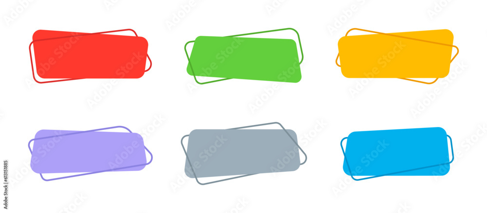 Colorful Set of Trendy Abstract Label Banners Colorful Set of Trendy Abstract Label Banners
