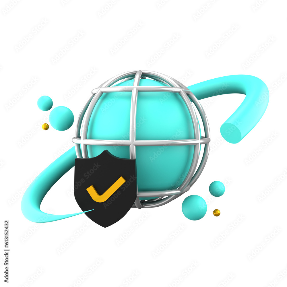 Network Protection 3D Icon Network Protection 3D Icon