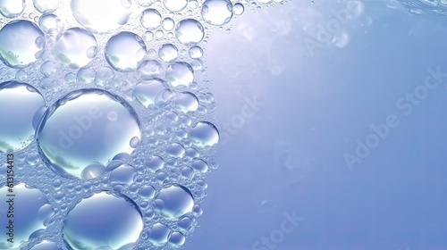 blue bubbles water drops ba...