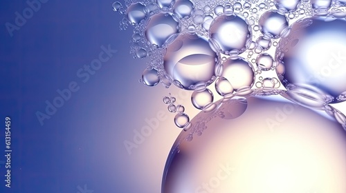 blue bubbles water drops ba...
