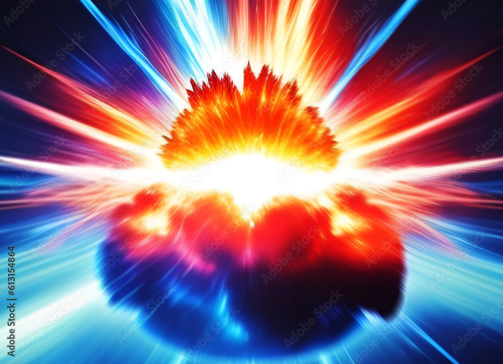 Obraz premium 爆発のエフェクト 背景 イメージ 