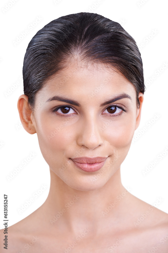 Indian woman, skincare and portrait for beauty, cosmetics or luxury salon facial on transparent, isolated or png background. Face, makeup or natural skin care with dermatology, treatment or spa Indian woman, skincare and portrait for beauty, cosmetics or luxury salon facial on transparent, isolated or png background. Face, makeup or natural skin care with dermatology, treatment or spa