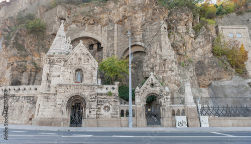 The Cave Church located inside Gellert Hill, Budapest, Hungary. Gellert Hill Cave © Mindaugas Dulinskas