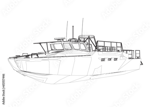 Warship icon outline. Military ships and naval vessels. isolated vector images. Military ship outline vector. Military vehicle template vector isolated on white..