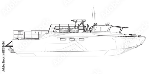 Warship icon outline. Military ships and naval vessels. isolated vector images. Military ship outline vector. Military vehicle template vector isolated on white..